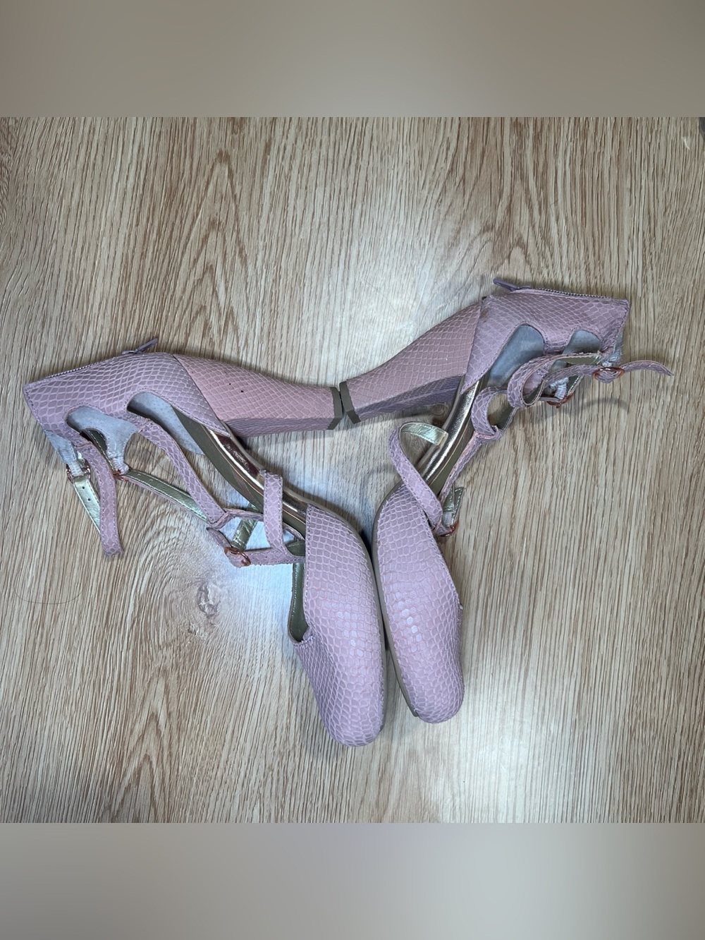 Seychelles Dusty Pink T-Strap Block Heel Pumps size 8.5 - Picture 4 of 9